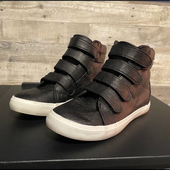 black velcro high tops